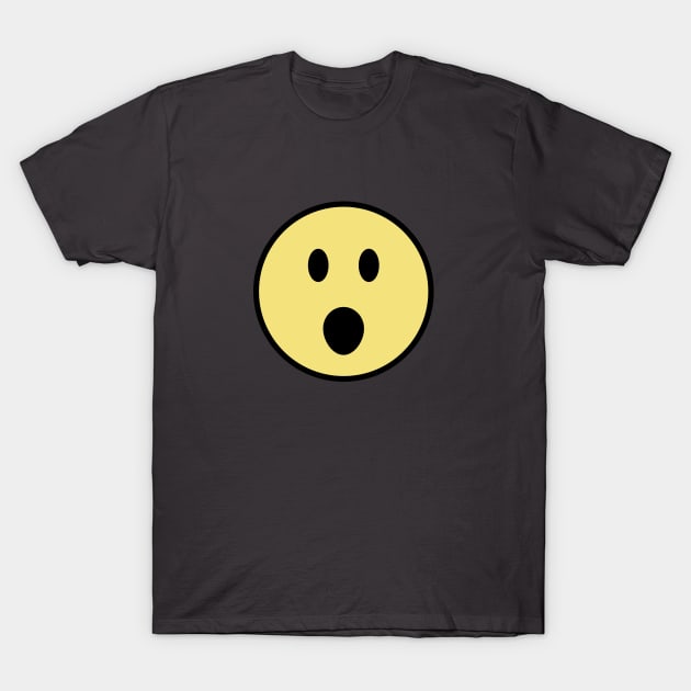 Yellow Emoji Face Shocked T-Shirt by NataliePaskell